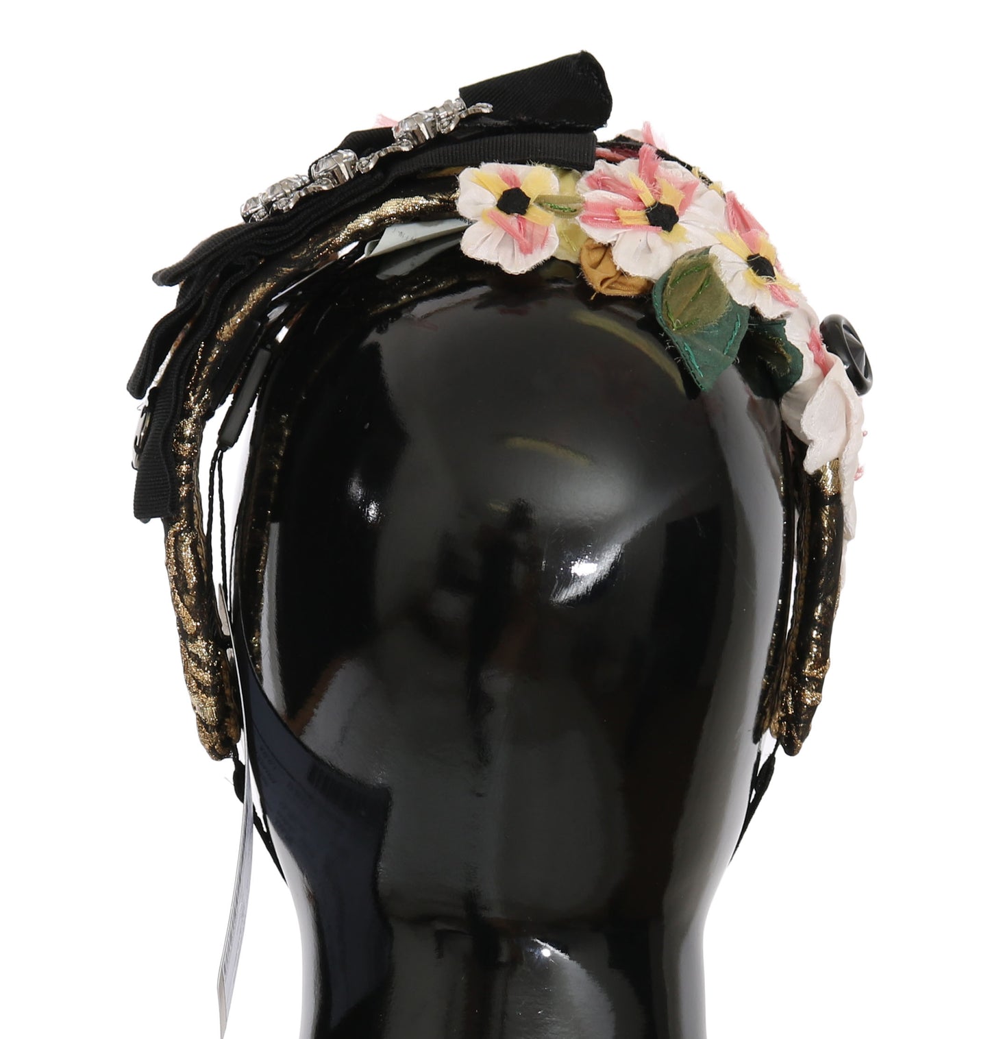 Elegant Crystal-Embellished Floral Headband