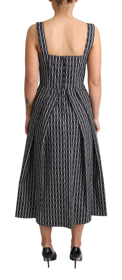 Elegant Sleeveless Geometric A-line Dress
