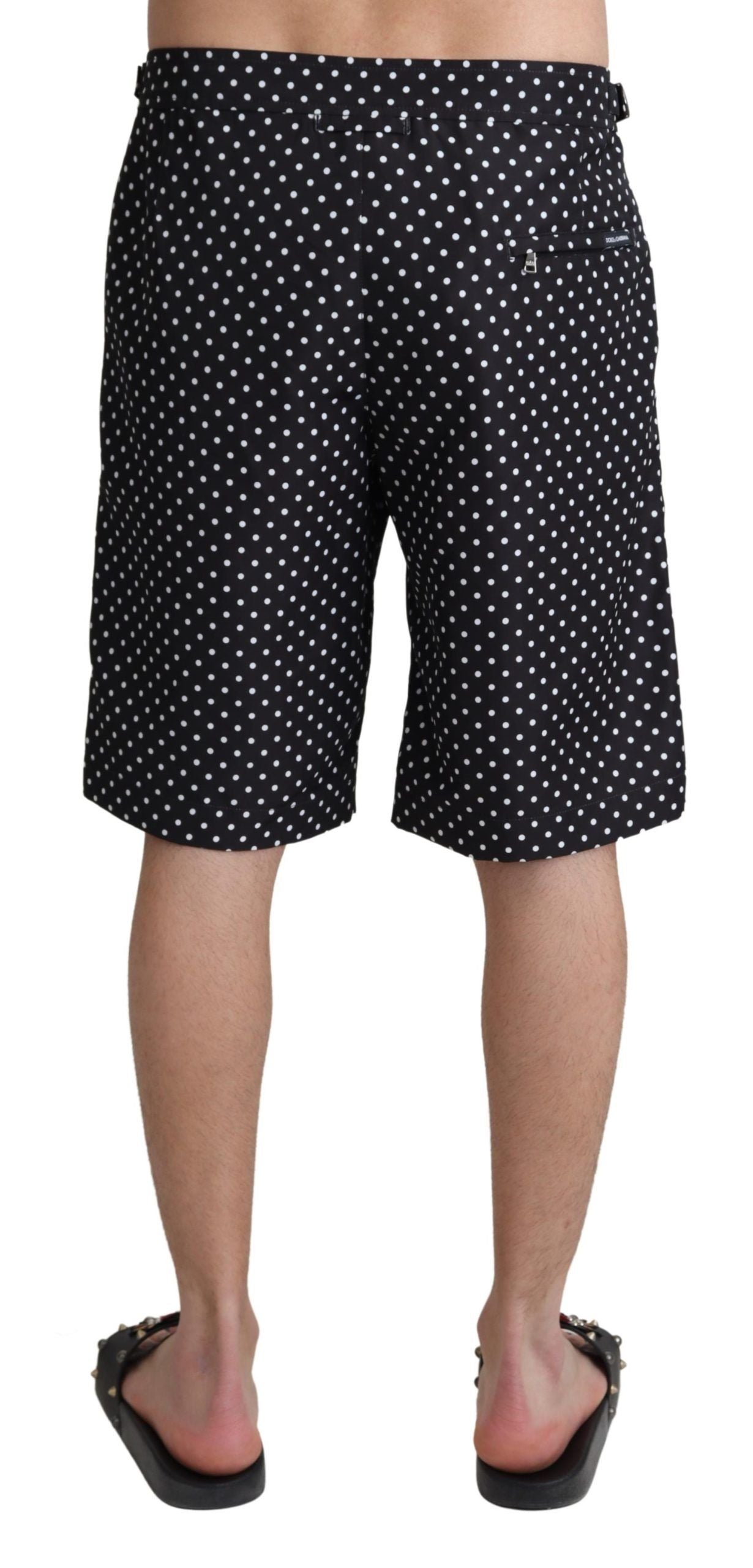 Black Polka Dots Beachwear Shorts Swimwear