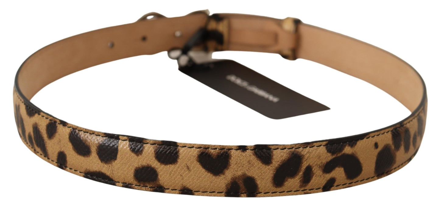 Elegant Crystal-Embellished Leopard Belt