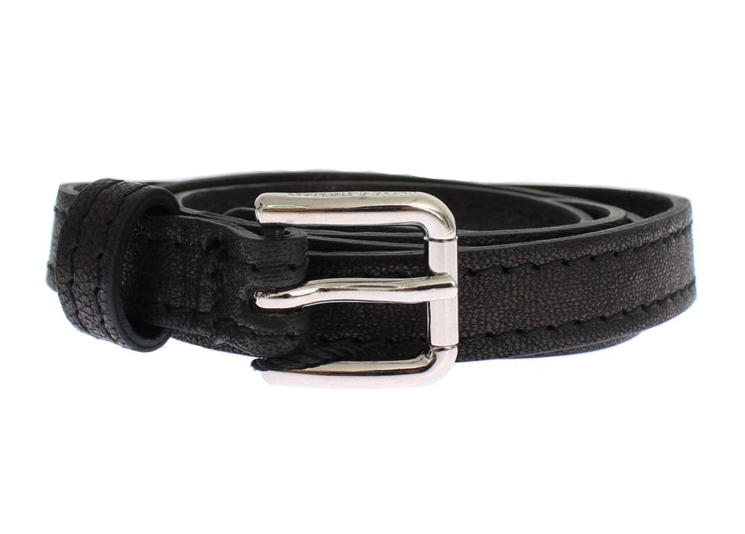 Black leather belt