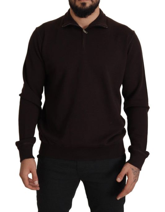 Elegant Cashmere Zippered Pullover Sweater
