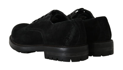 Black Leather Derby Formal Shoes
