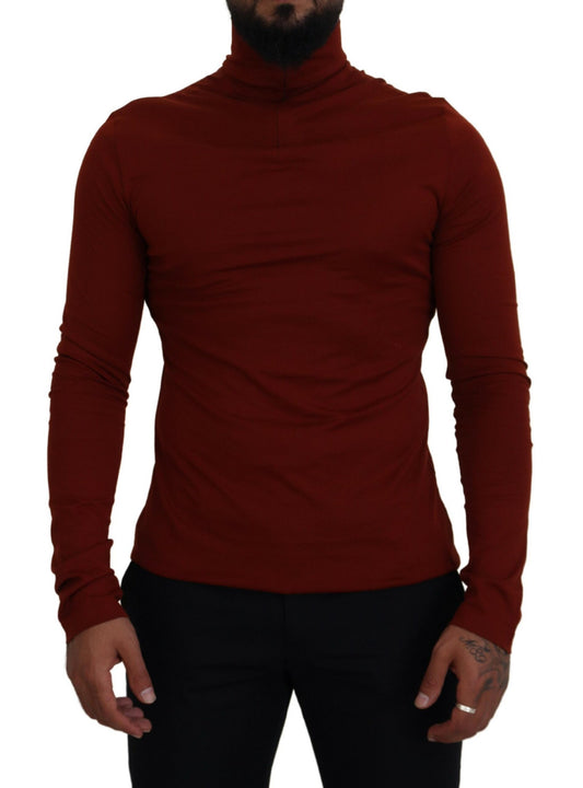 Elegant Maroon Collar Zip Sweater