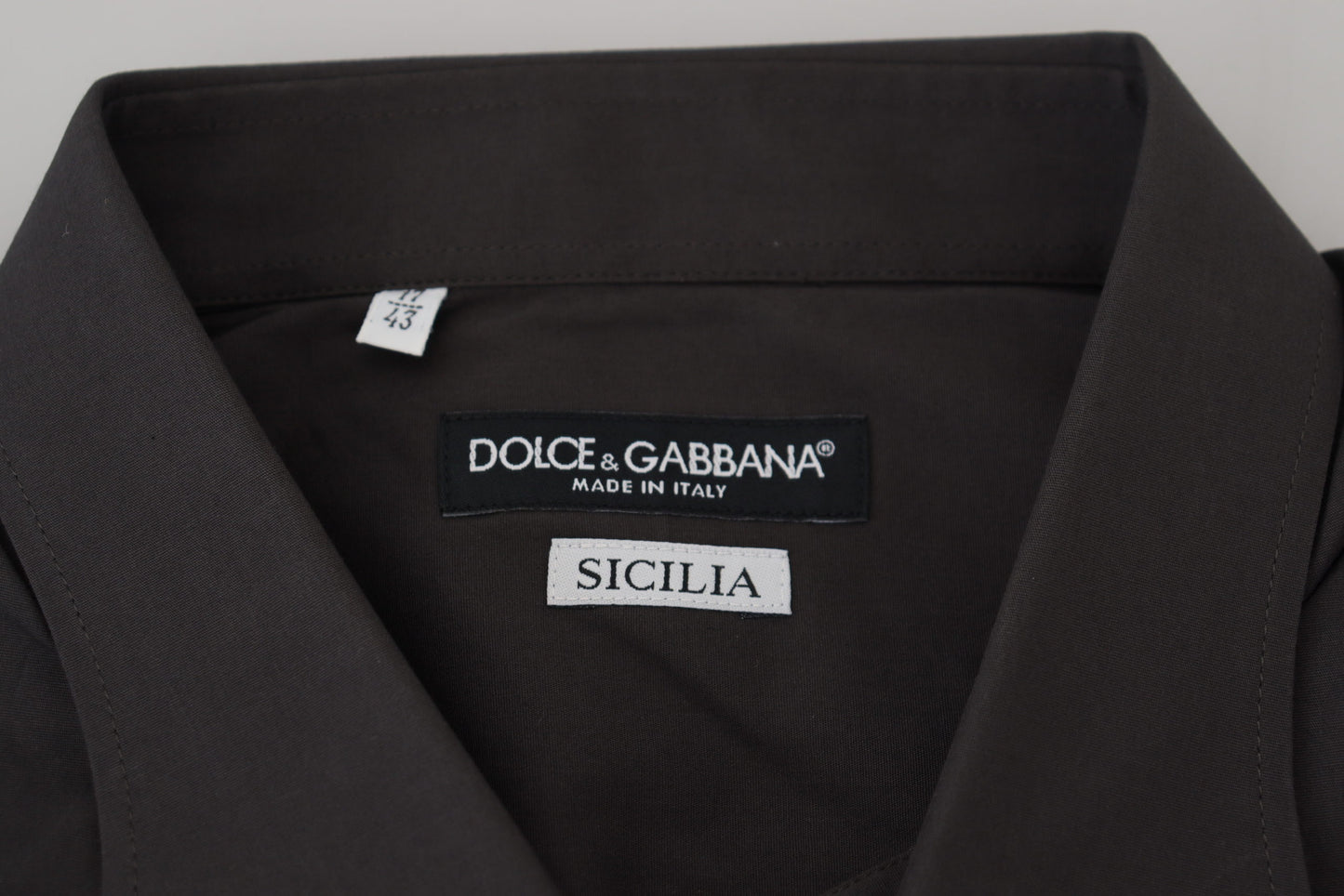 Elegant Gray Sicilia Slim Fit Dress Shirt