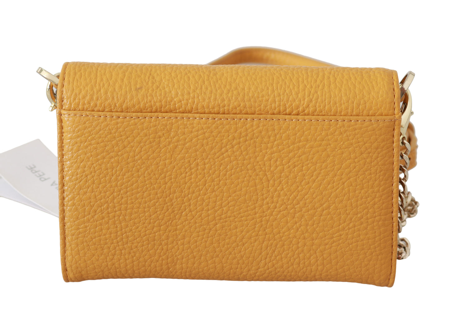 Chic Yellow Leather Shoulder Bag