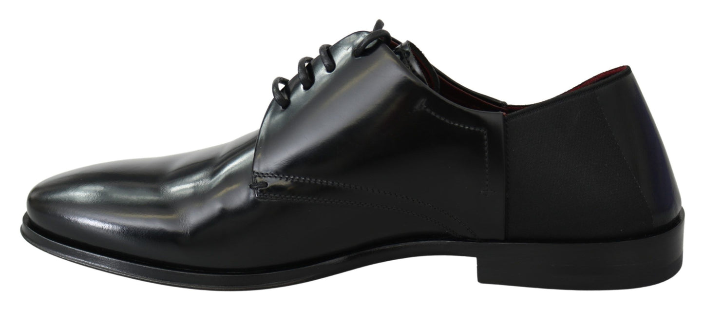 Black Patent Leather Lace Derby Shoes
