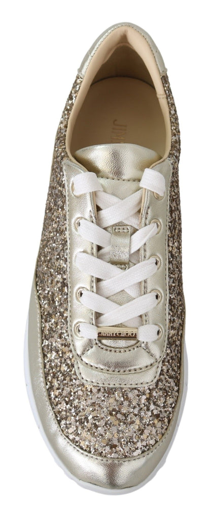 Gold Leather Antique Monza Sneakers