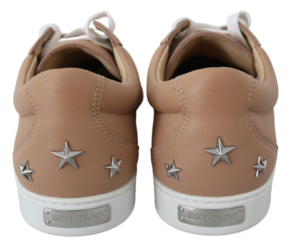 Powder Pink Nappa Leather Sneakers