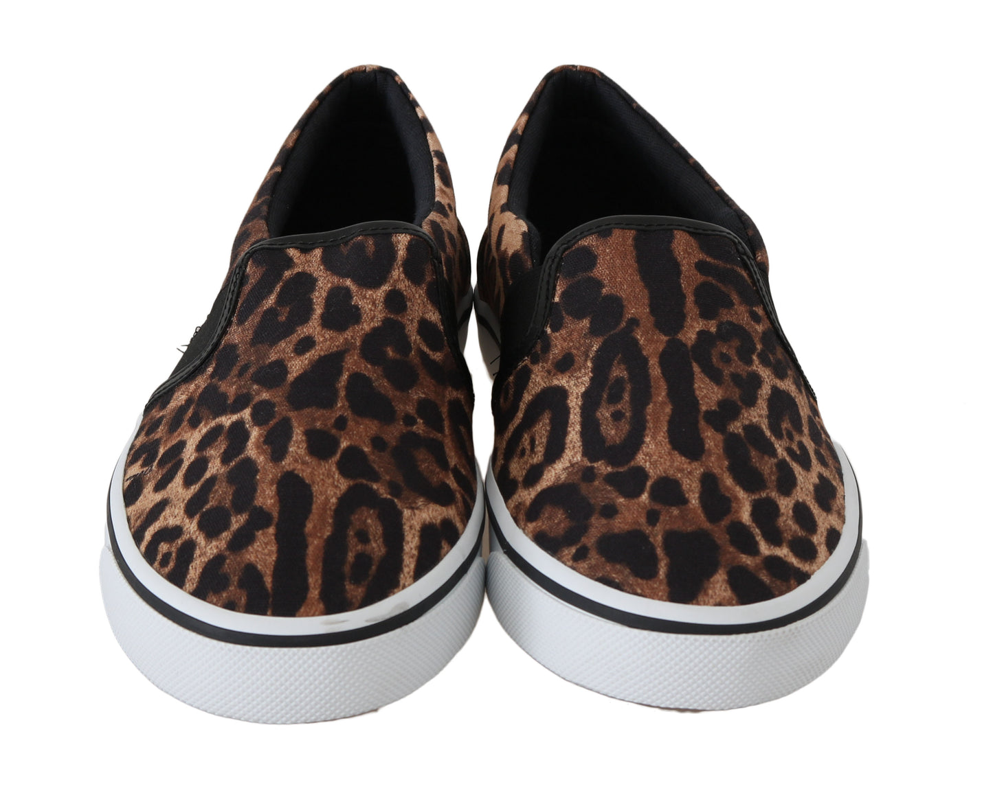 Brown Leopard Canvas Loafers