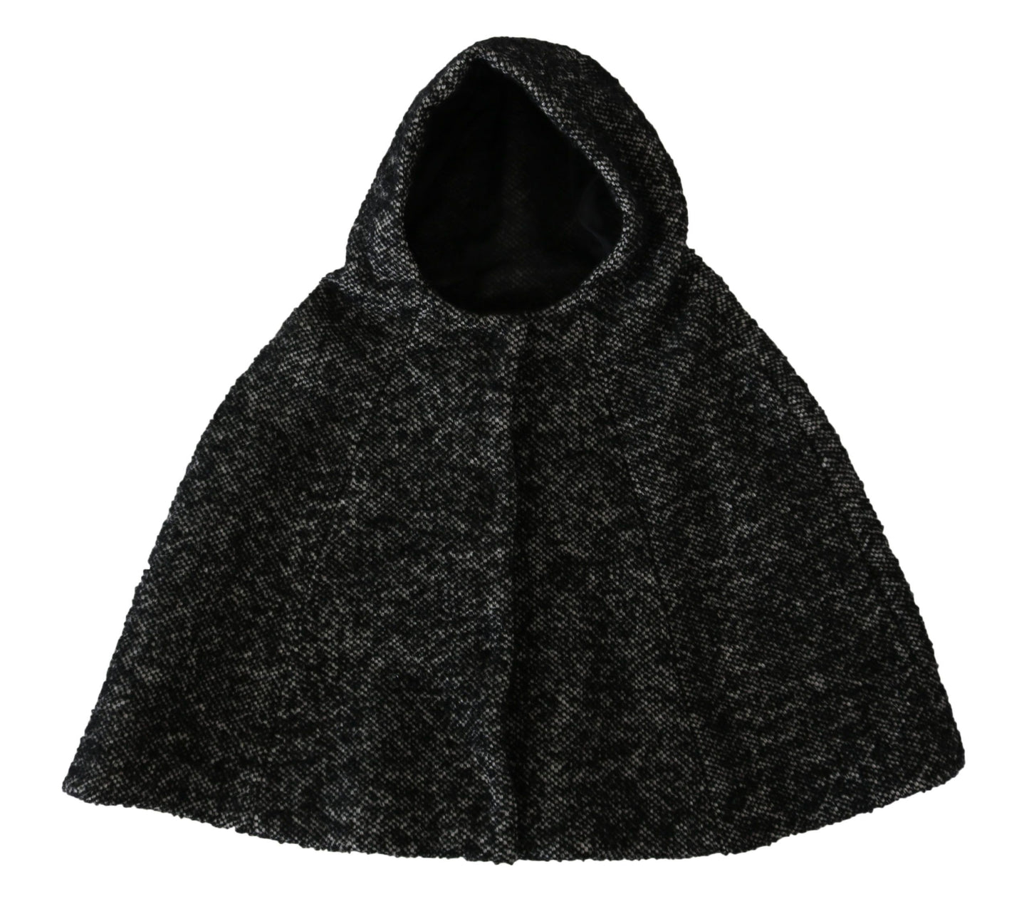 Gray Tweet Wool Shoulder Hat Hooded Scarf