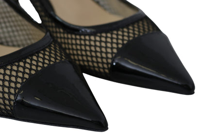 Chic Patent Mesh Pointed Pumps