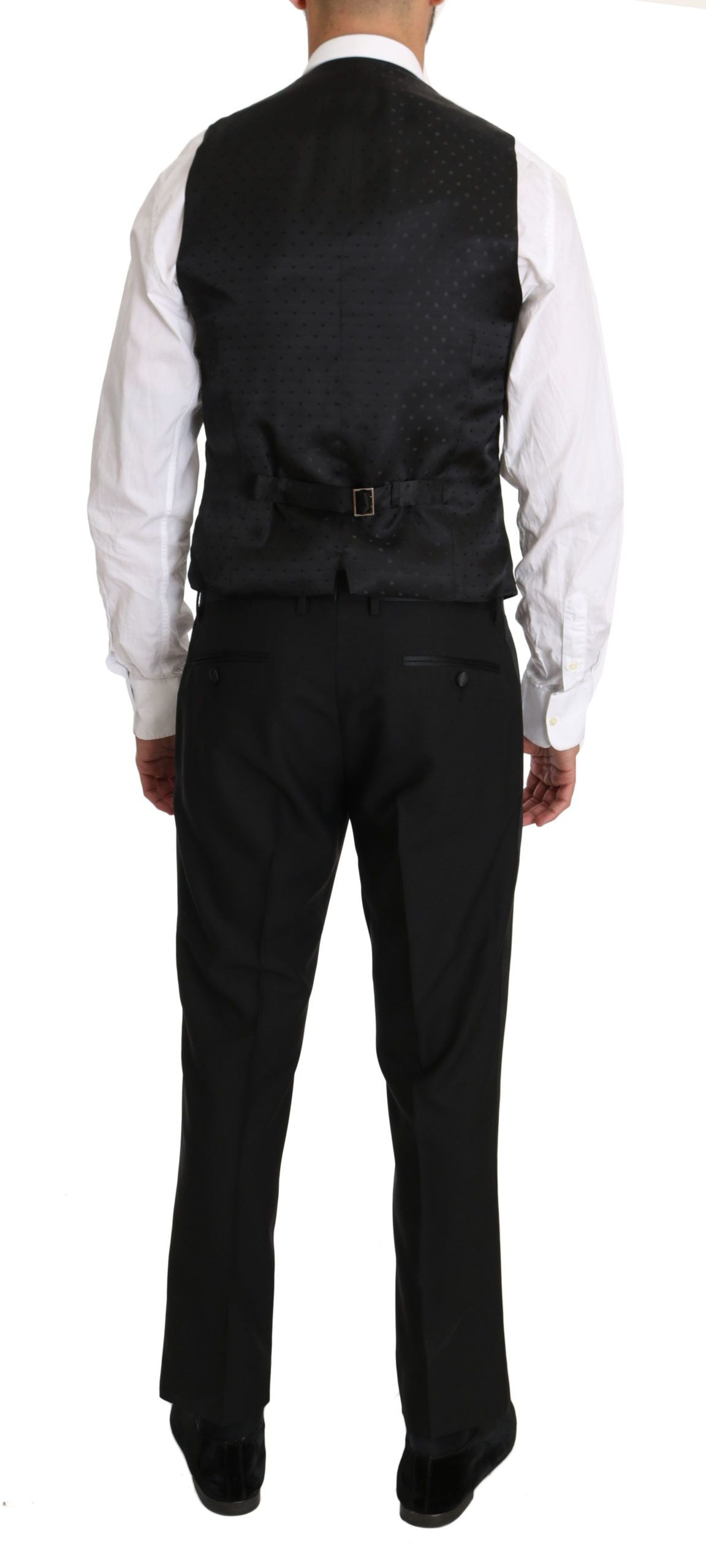 Sleek Black Slim Fit Formal Vest