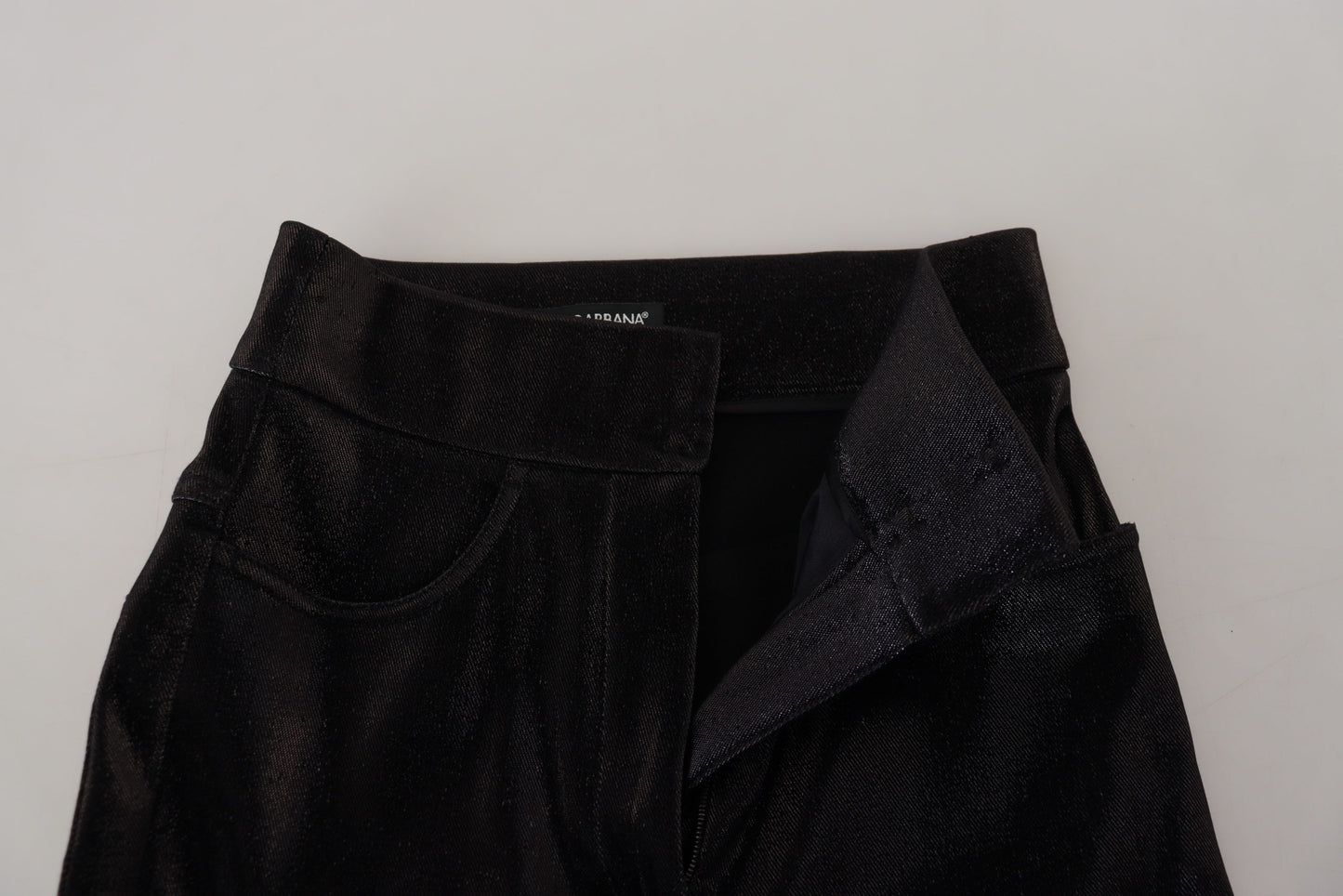Elegant Black Denim Pants - Tailored Fit
