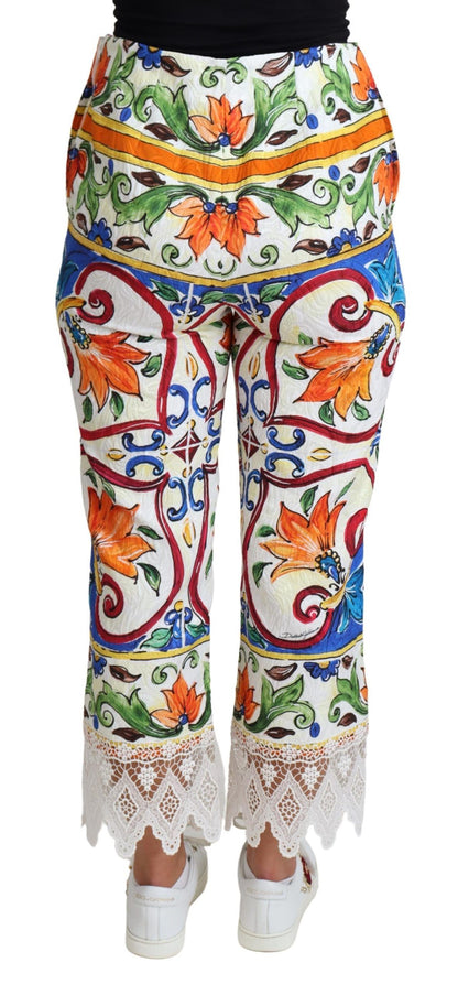 Majolica High Waist Cropped Trousers