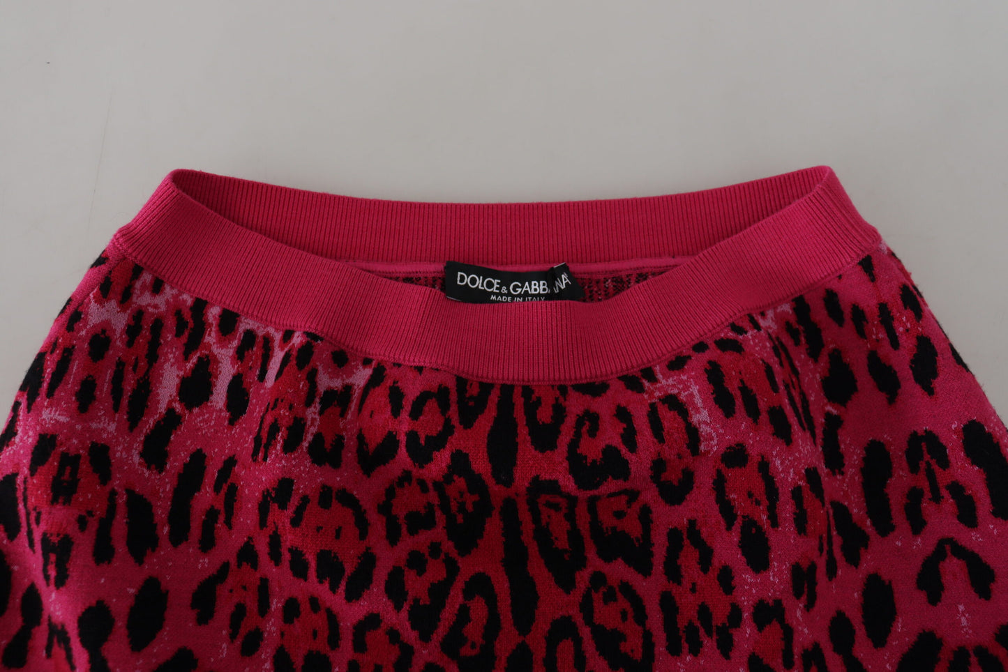 Chic High Waist Pink Leopard Mini Skirt