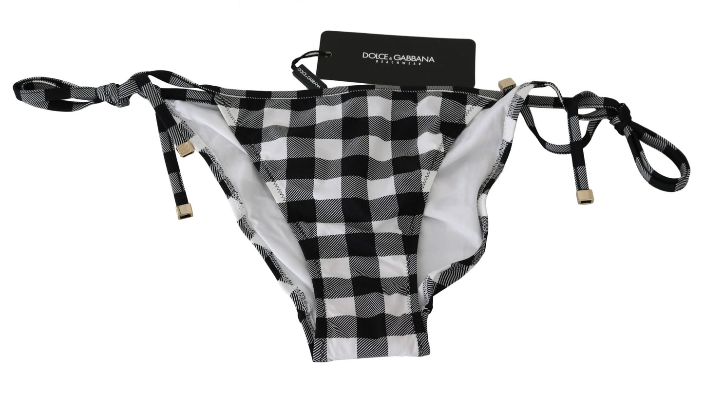 Checkered Monochrome Bikini Bottoms