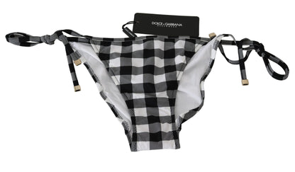 Checkered Monochrome Bikini Bottoms
