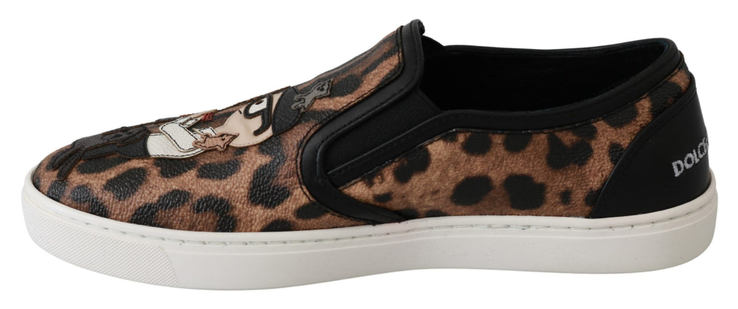 Leather Leopard #dgfamily Loafers Shoes