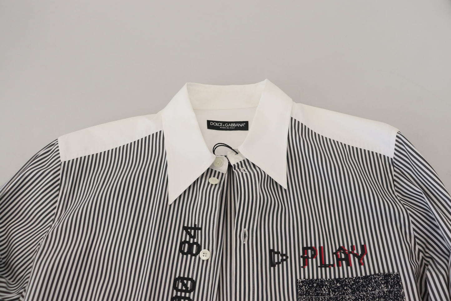 Classic Black and White Striped Button-Down Shirt
