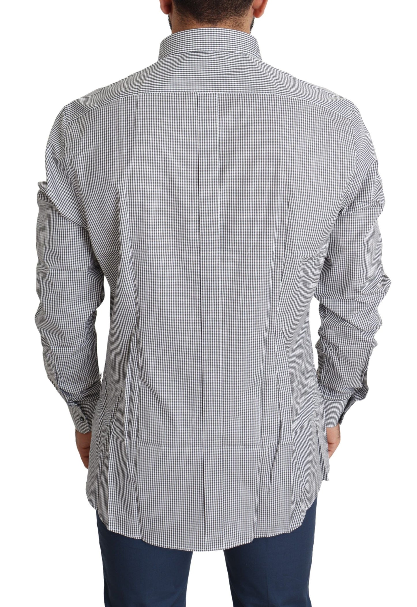 Checkered Slim Fit Cotton Dress Shirt