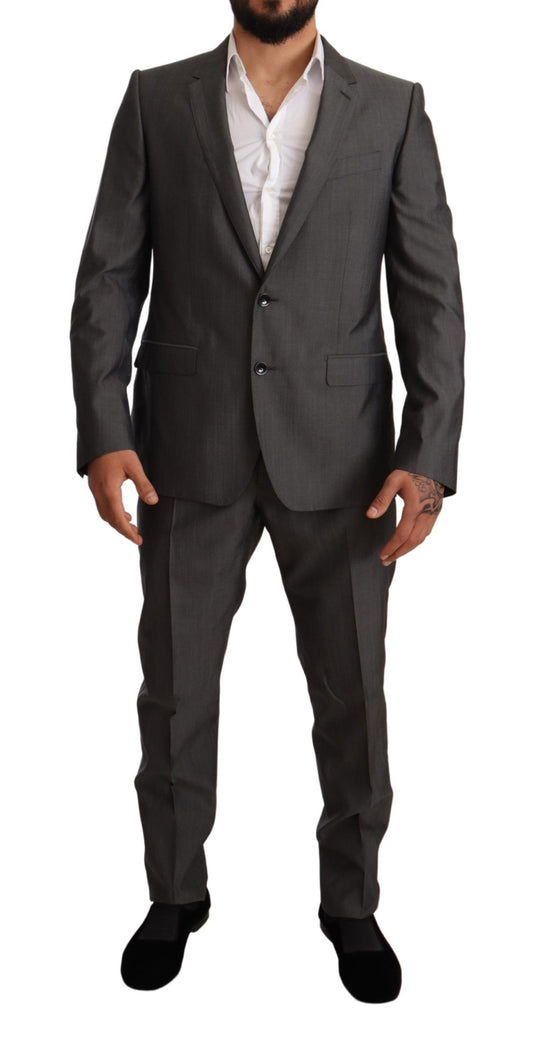 Elegant Martini Slim-Fit Wool Silk Suit