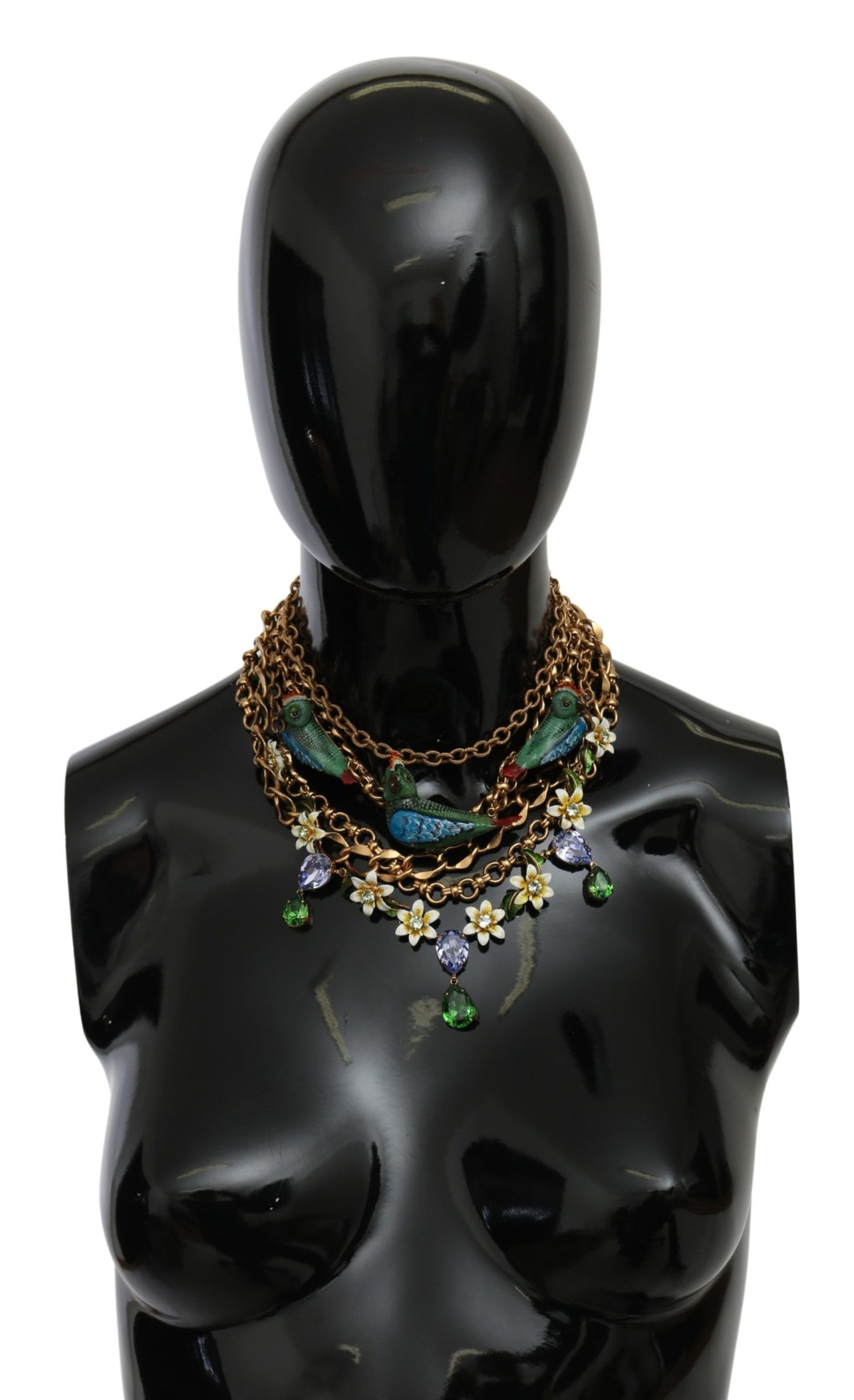 Exquisite Crystal and Brass Necklace