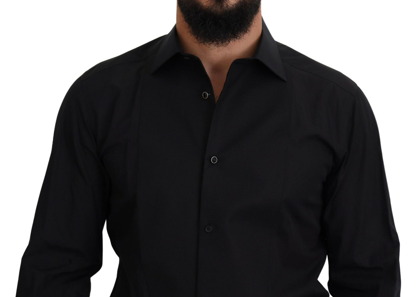 Elegant Black Formal Long Sleeve Shirt