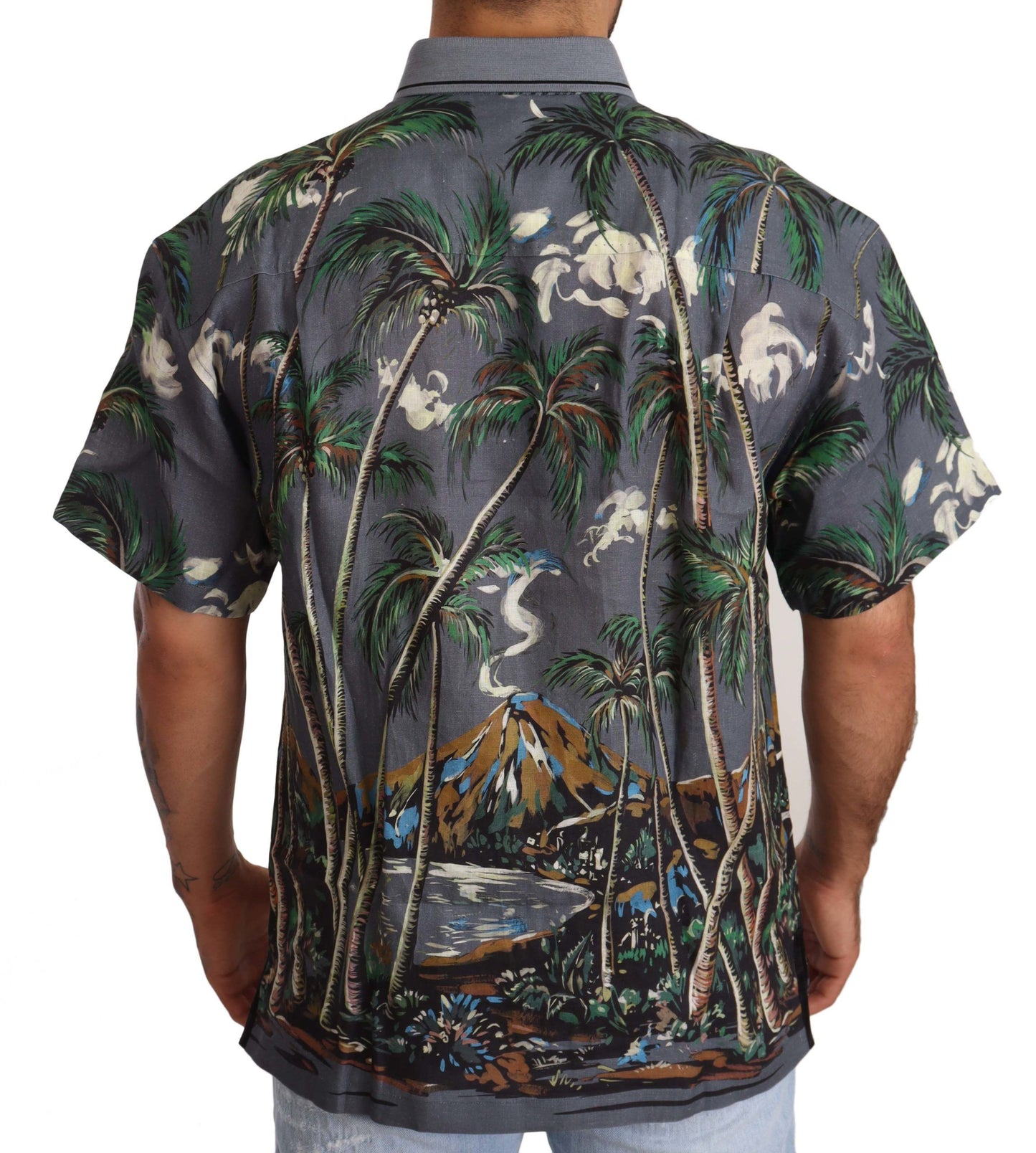Tropical Elegance Linen Silk Men's Shirt