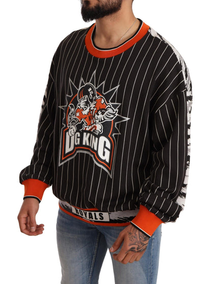 Black Multicolor DG King Print Sweater