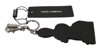 Leather Dominico Stefano #DGFAMILY Logo Badge Keychain