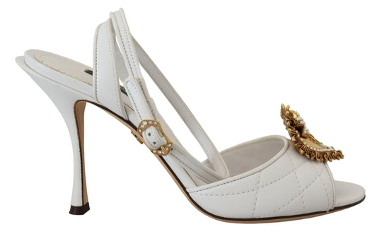 White Devotion Embellished Sandals Shoes