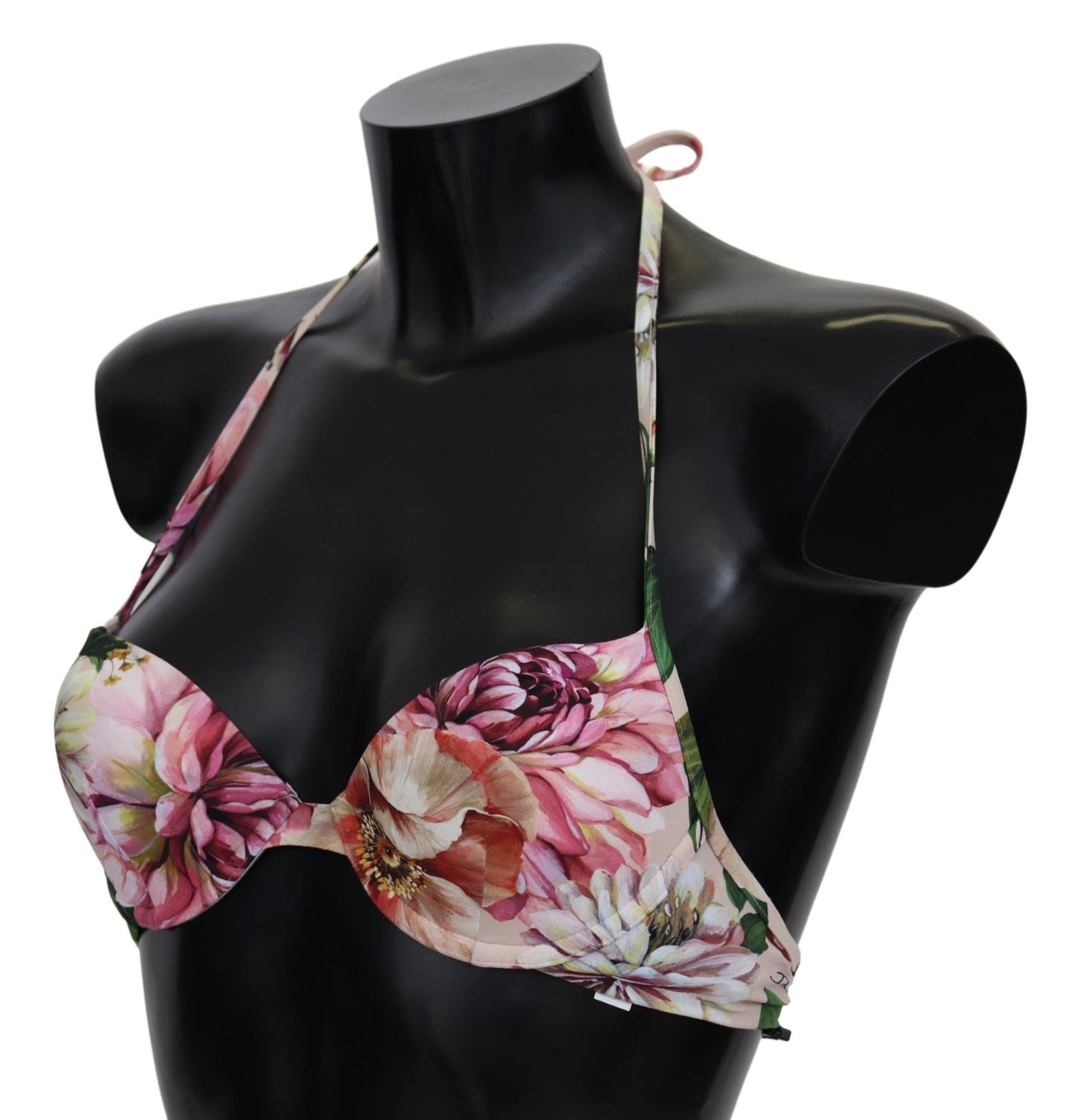 Floral Elegance Elastic Bikini Top