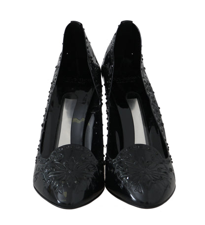 CINDERELLA Black Crystal Heels