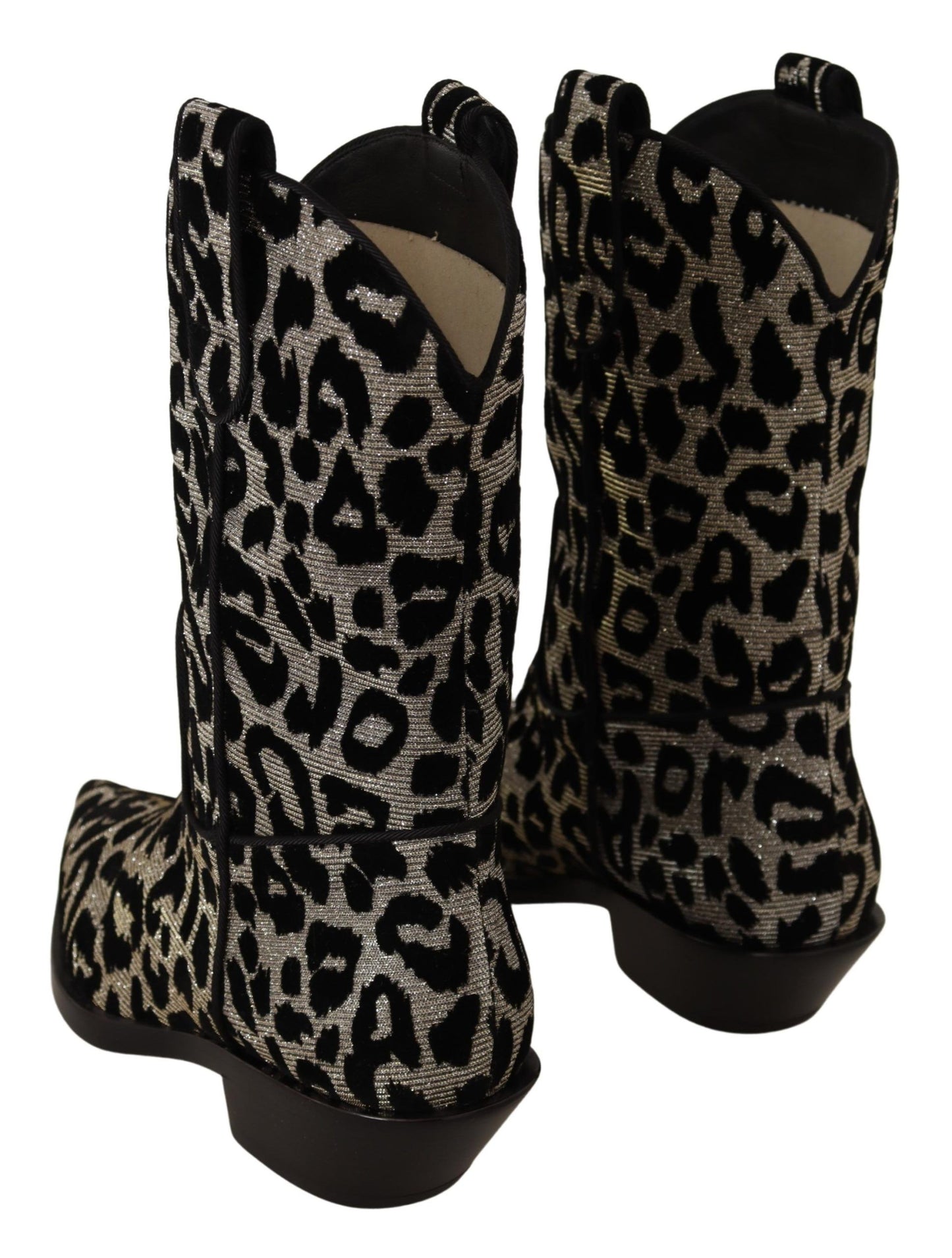 Elegant Leopard Print Mid Calf Boots