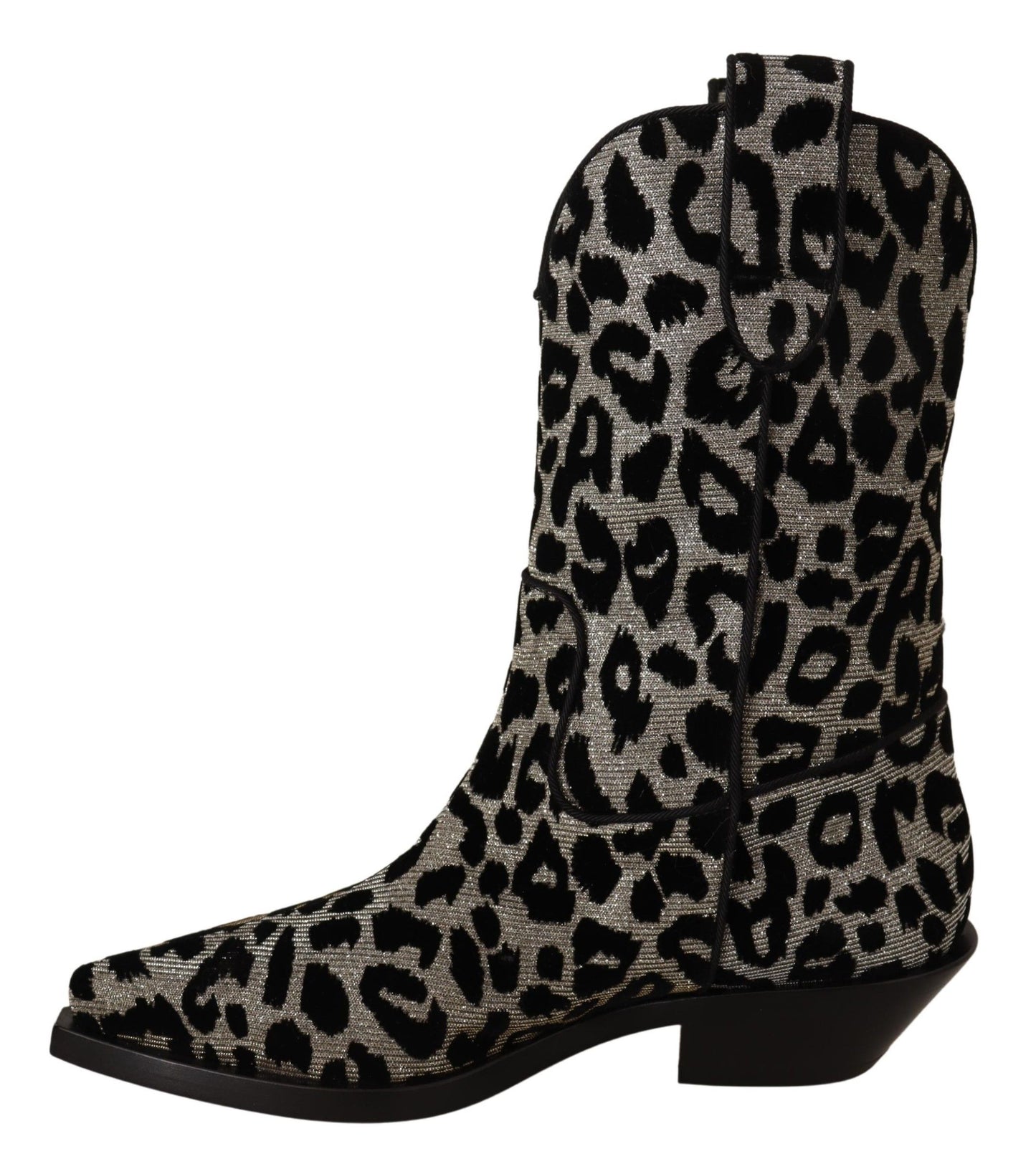 Elegant Leopard Print Mid Calf Boots