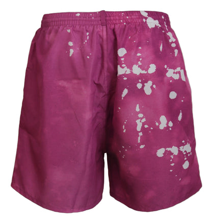 Pink Tie Dye Swim Shorts Boxer