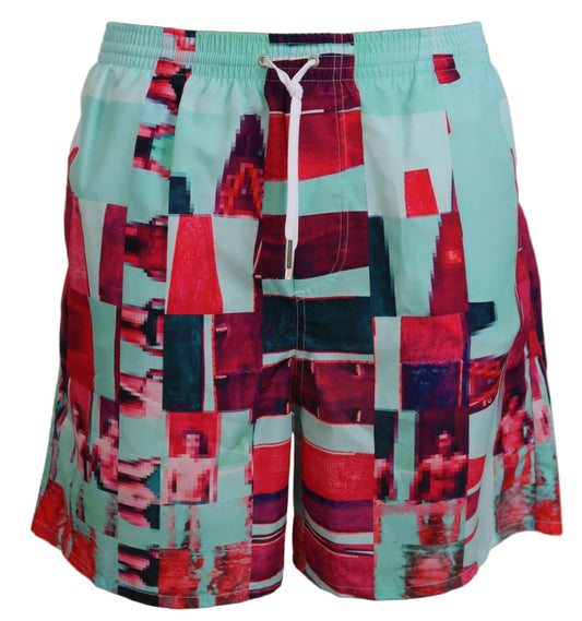 Multicolor Printed Swim Shorts Boxer