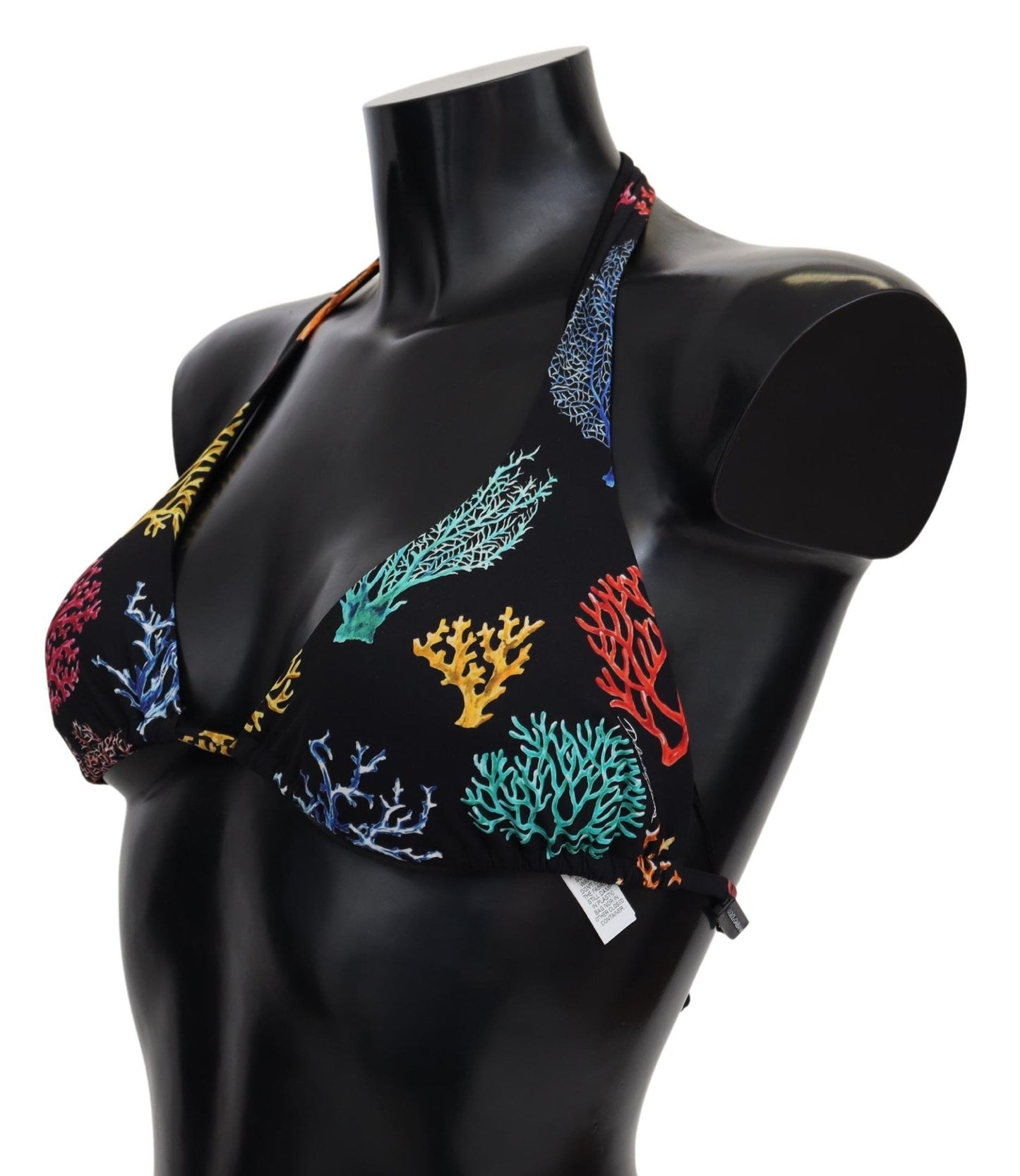 Black Corals Print Women Beachwear Bikini Tops