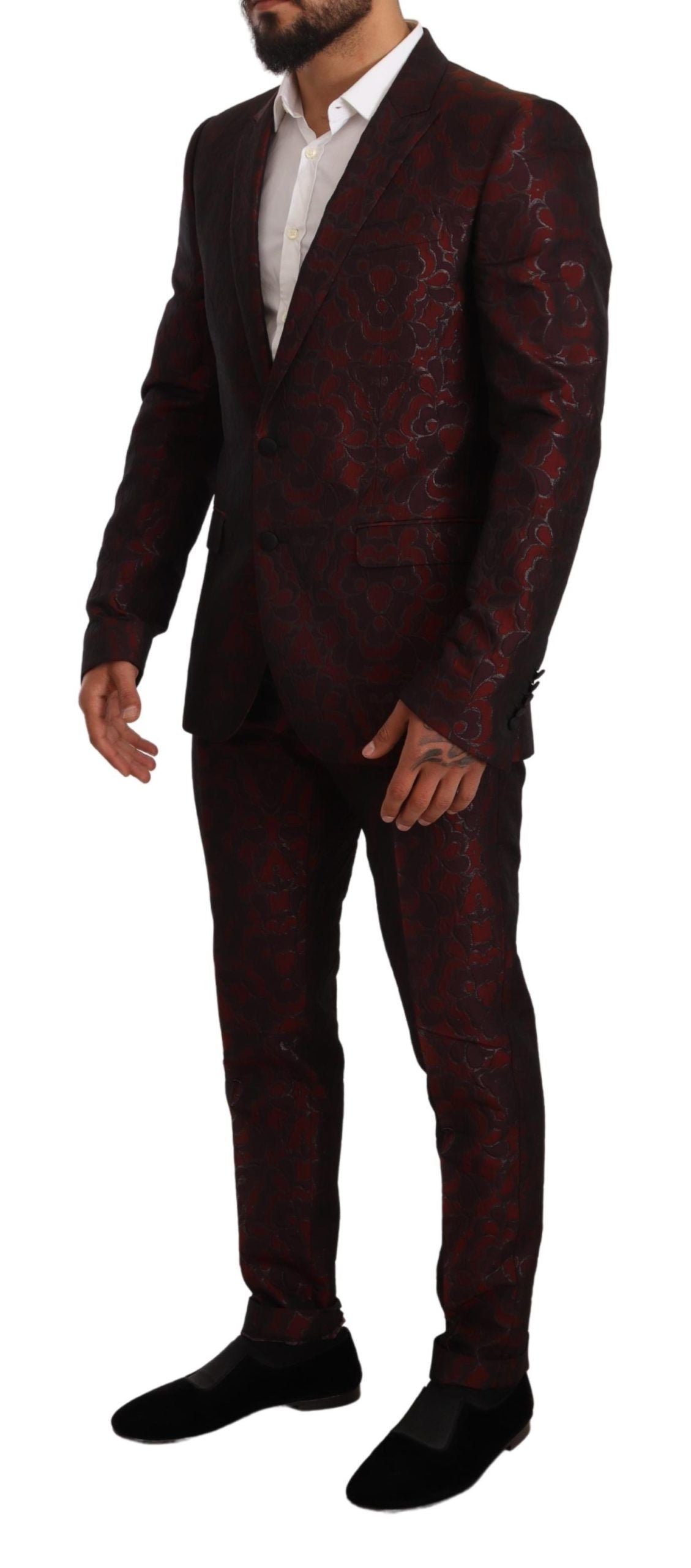Elegant Red Martini Three Piece Suit