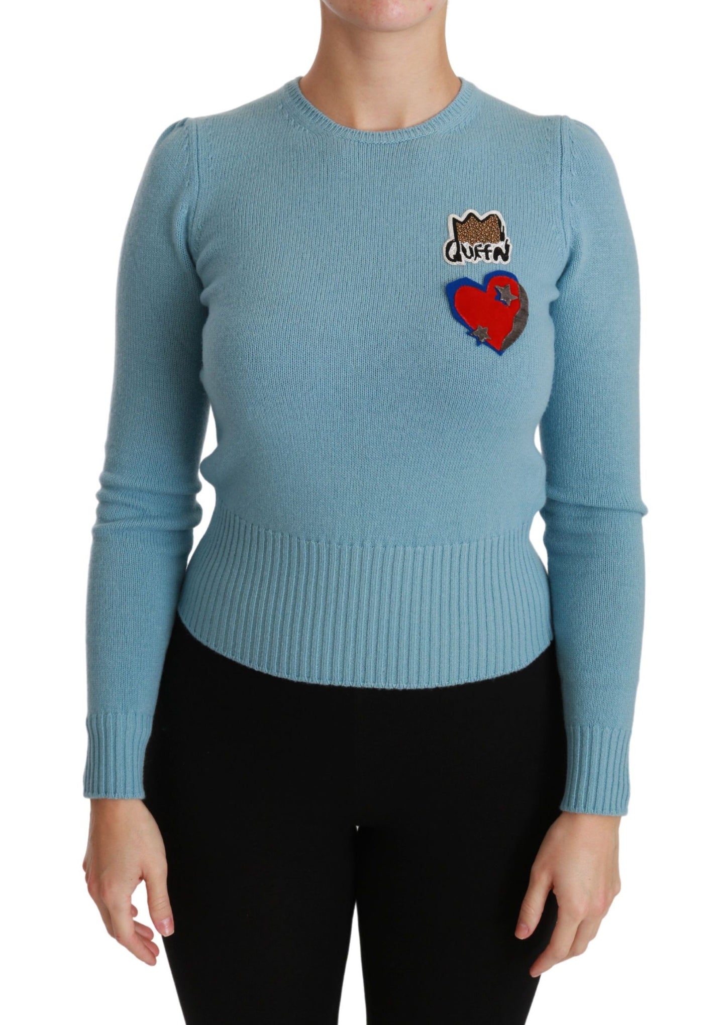 Queen Heart Beaded Wool Sweater