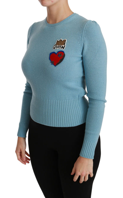 Queen Heart Beaded Wool Sweater