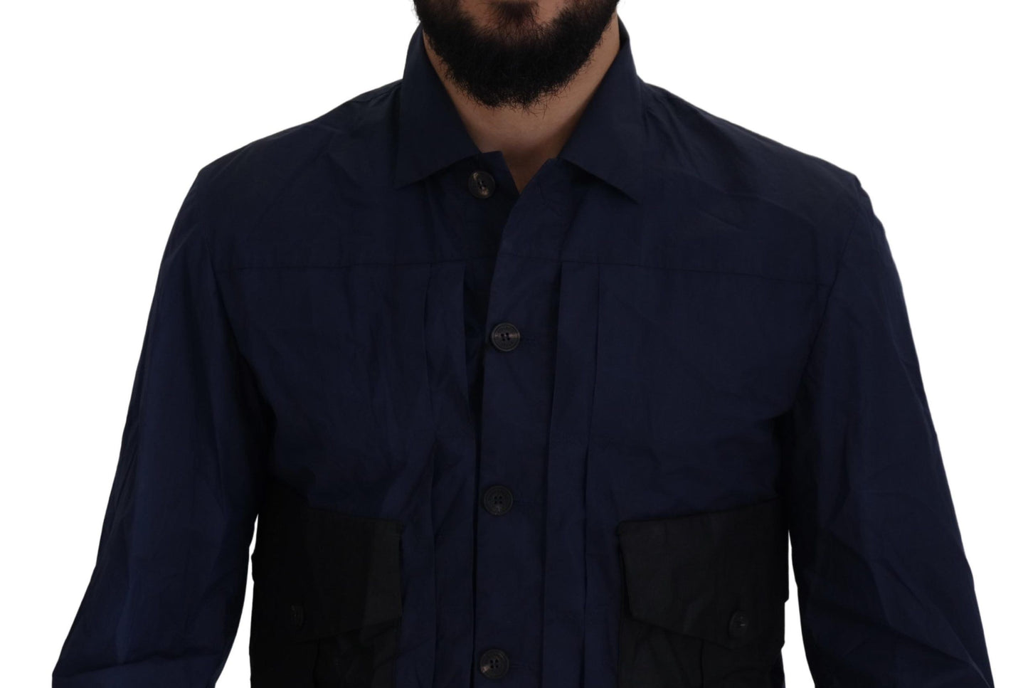 Svelte Dark Blue Cotton Shirt