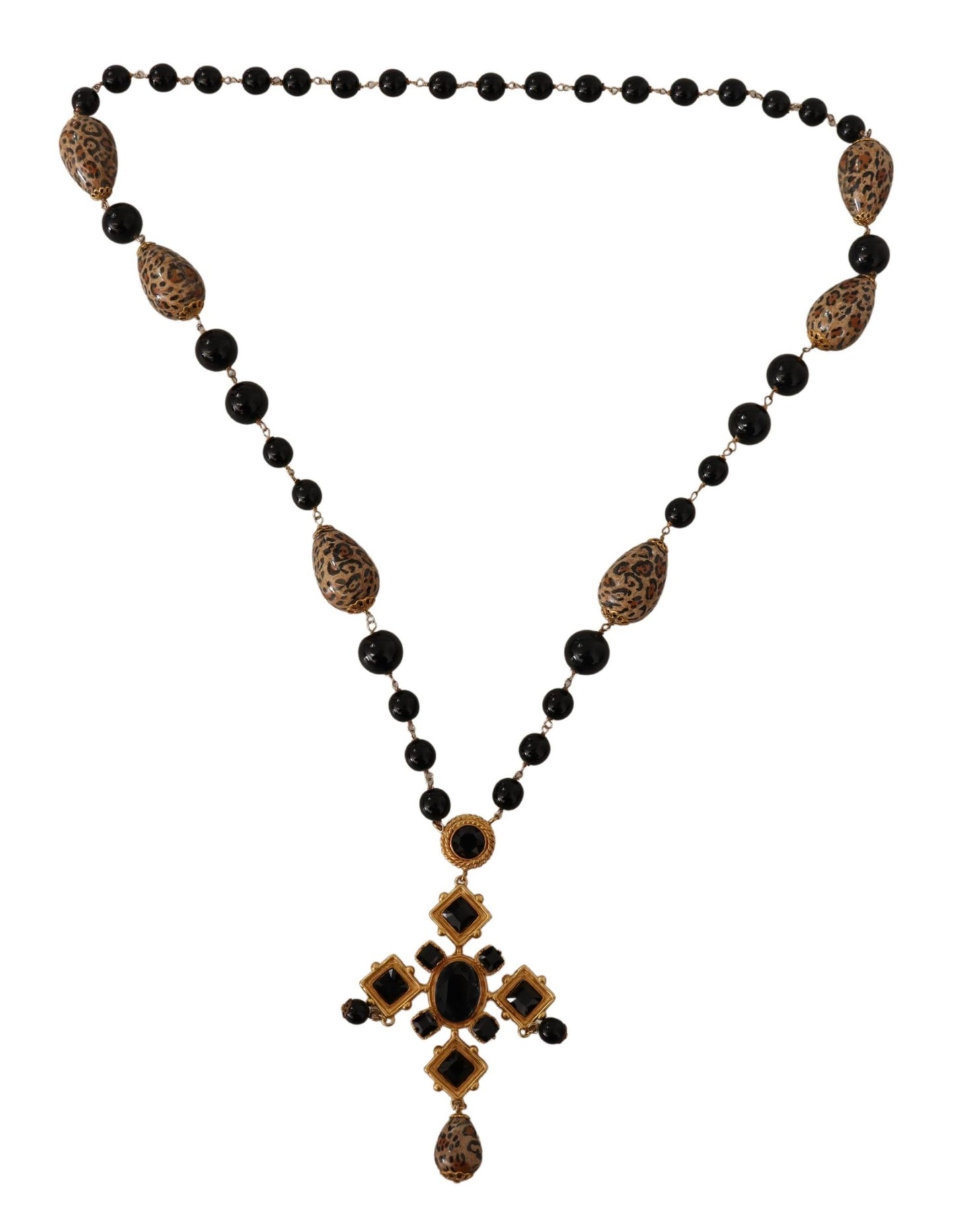 Elegant Charm Cross Necklace with Crystal Details