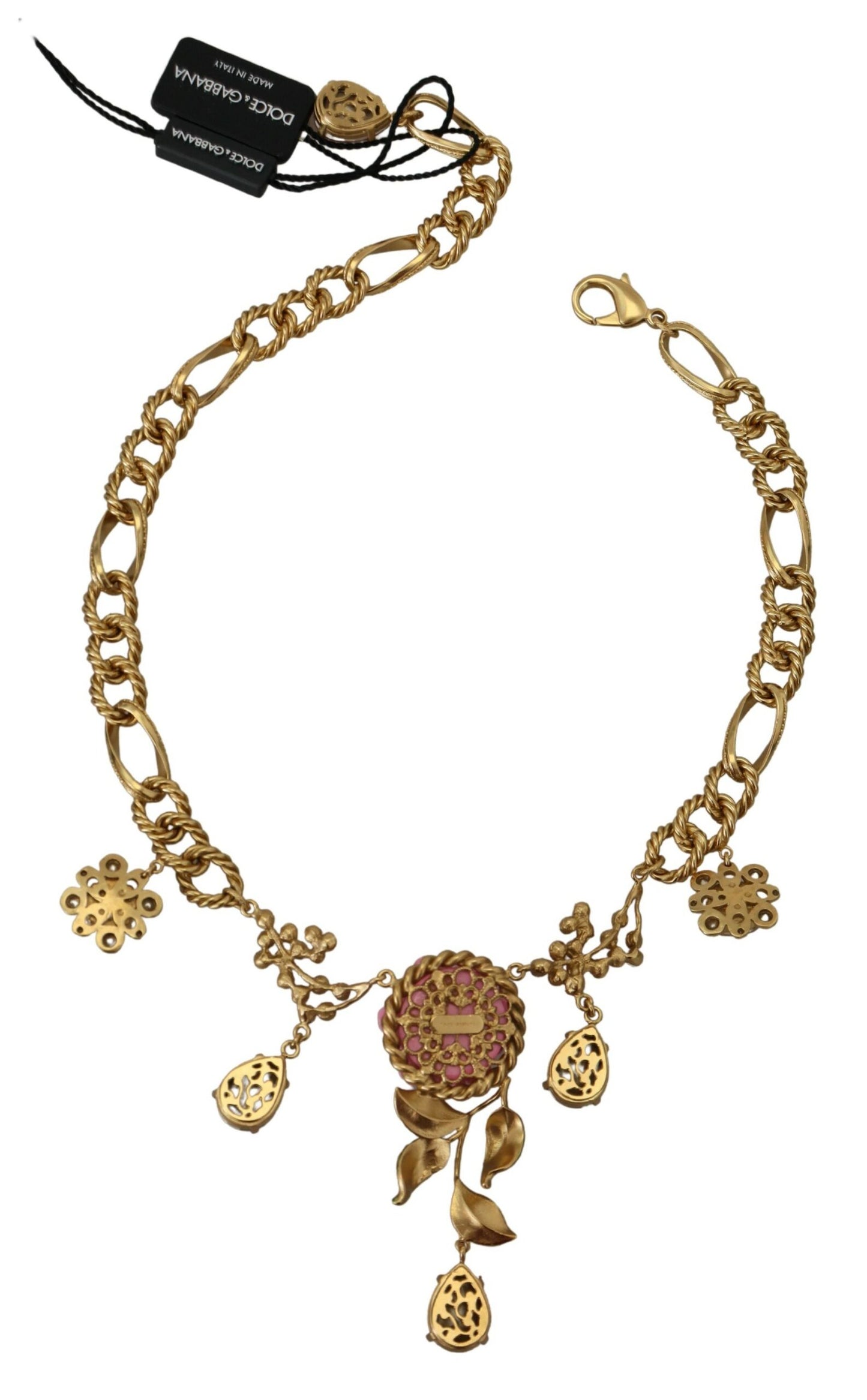 Elegant Floral Roses Gold-Plated Necklace