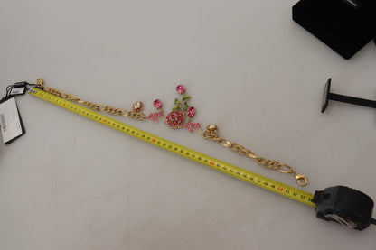 Elegant Floral Roses Gold-Plated Necklace