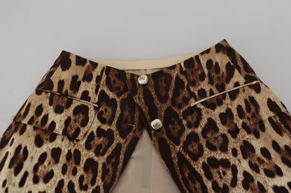 High Waist Leopard Mini Skirt