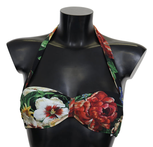 Chic Floral Print Bikini Top - Summer Elegance