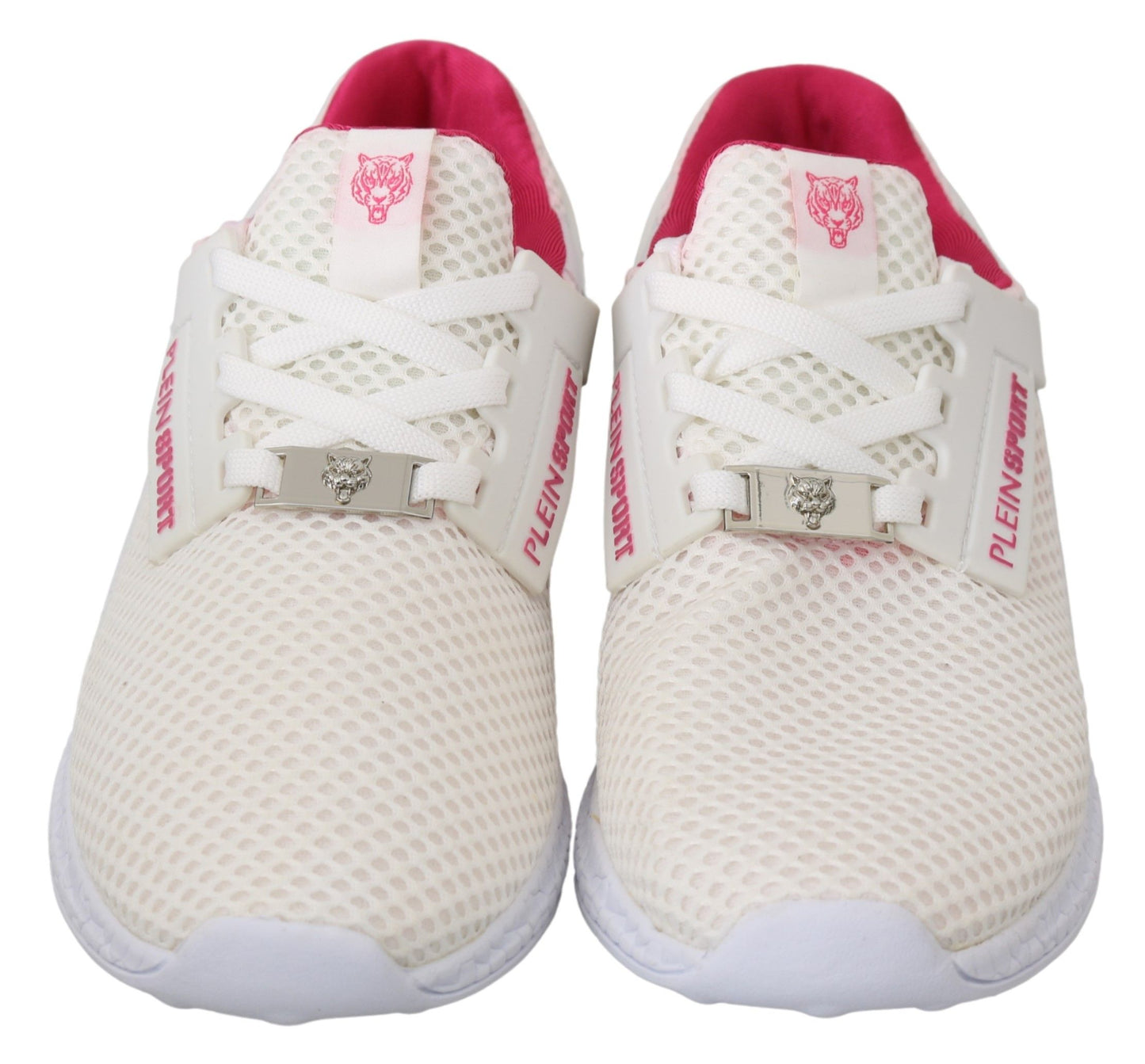 White Pink Polyester Becky Sneakers Shoes