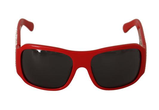 Swarovski Stone Embellished Red Sunglasses